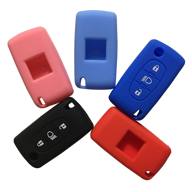 Силиконовый чехол книжка для ключей C6 407 307 C4L Xsara 308 Peugeot 208 C3 C4 Grand Picasso Cactus Funda Llave Key