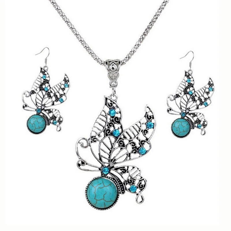 Комплект из колье и серёг в виде бабочки|butterfly jewelry set|earrings necklaceset earrings necklace |