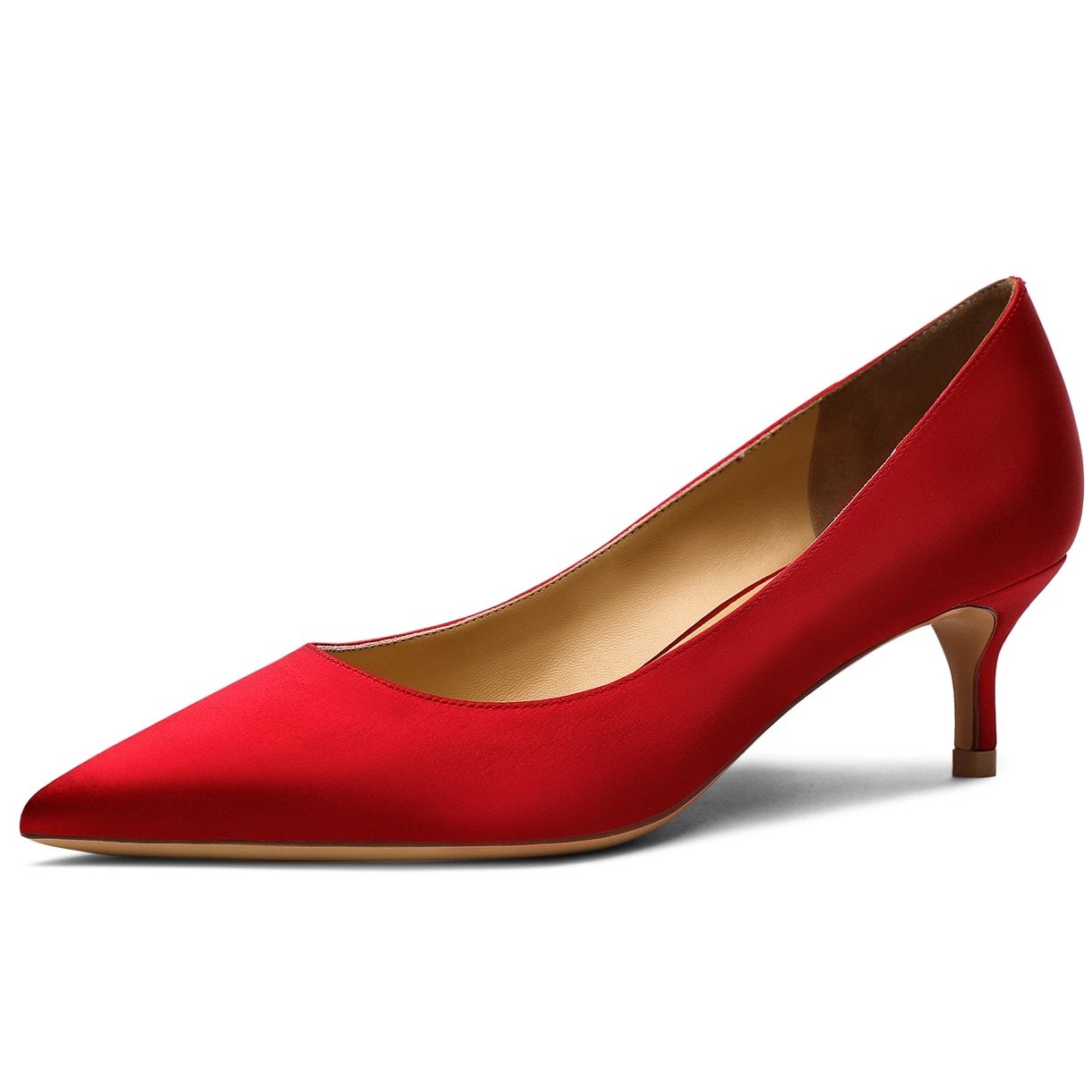 

2021 New Pointed Toe Women Pumps Shoes Spring Autumn Summer Basic Female Fashion Comfortable Med Heels Large Size 34-41 N0109