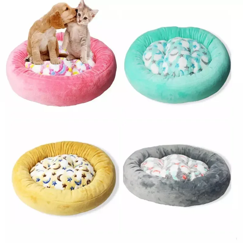 

Winter Pet Warm Suede Cat Bed Cat Sofa Oval Kennel Small and Medium-sized Dog Cute Basket Sofa Washable Cat Mat Pet Supplies