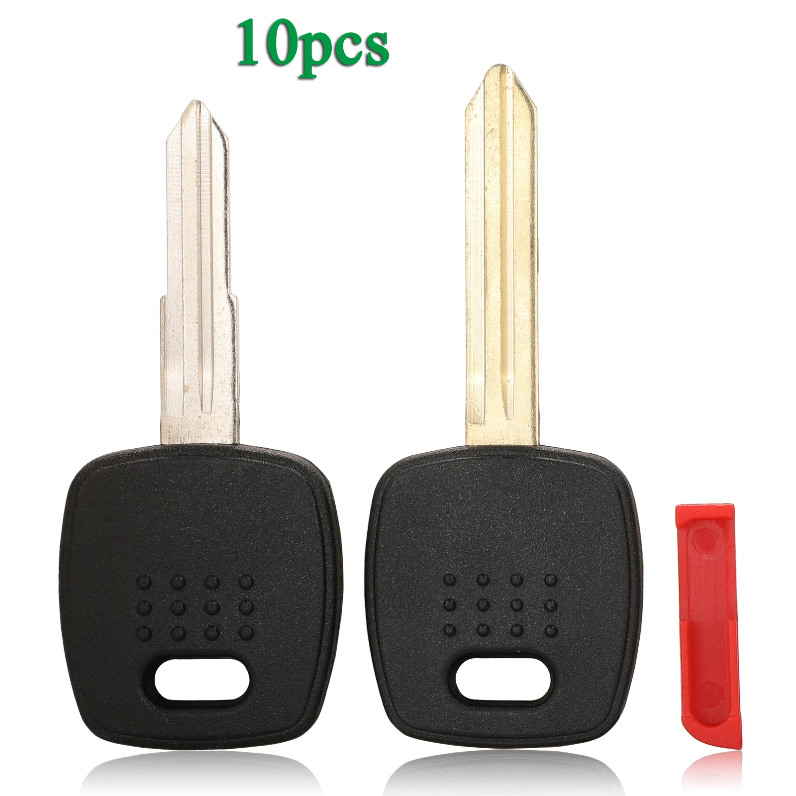 

jingyuqin 10pcs New Transponder Chip Fob For Nissan Remote Key Shell Case Cover With Blank Uncut Blade Replacement