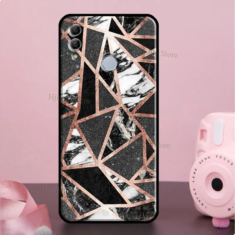 Геометрический мраморный чехол для телефона Huawei Honor 50 10i 7C 7A 6C 4C Pro 8A 9A 6X 7X 8X 9X 7S 8S 9S 8 9