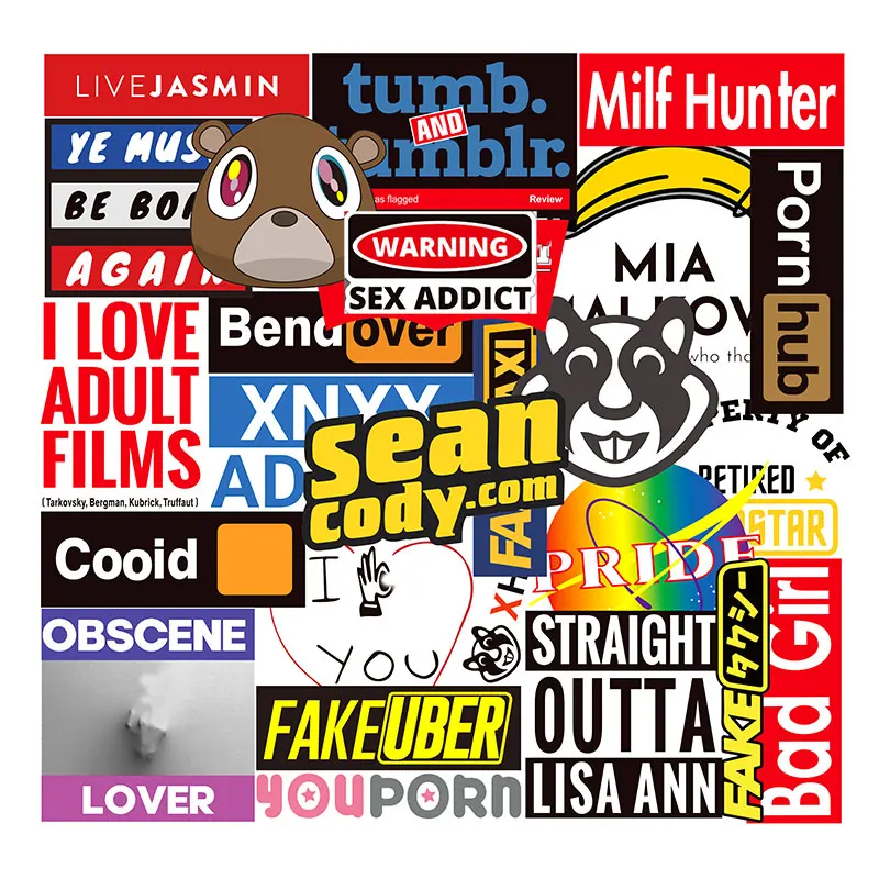 50 шт./упак. граффити Водонепроницаемый пикантные язык взрослых веб сайта