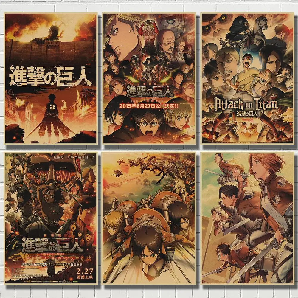 Классический мультфильм аниме атака на Титанов коллекция персонажей крафт