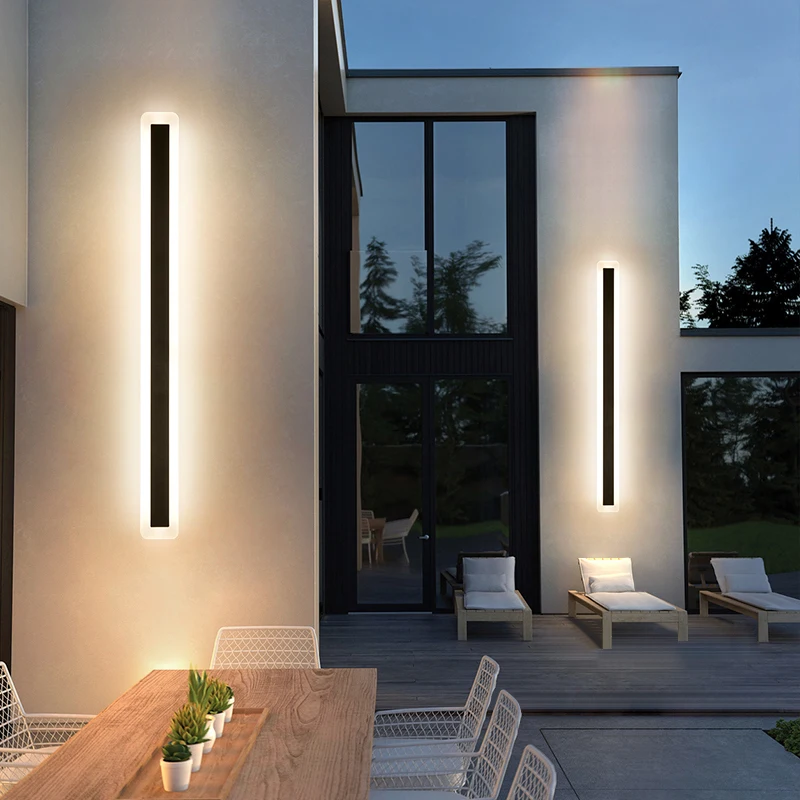 

Outdoor wall light waterproof Outdoor wall lamp strip light minimalist line light Porch IP65 Sconce Light villa garden