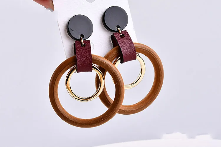 Корейская кожаная прямоугольная лента с двойным отверстием аксессуары для