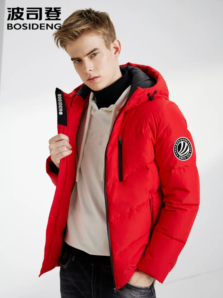 Мужской короткий пуховик Bosideng Модная молодежная зимняя куртка B90142509DS|Мужские