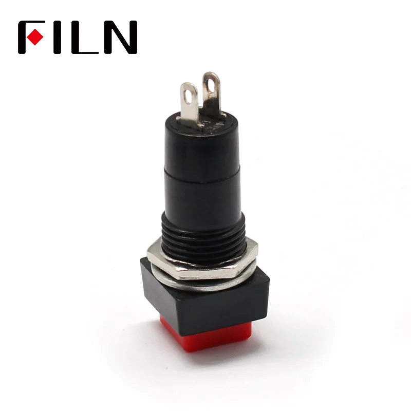 Квадратный мгновенный выключатель кнопка включения/выключения красный синий