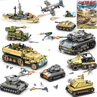 sembo new military battle empires tank aircraft car building blocks set 8in2 german weapon creative army ww2 soldiers kids toys