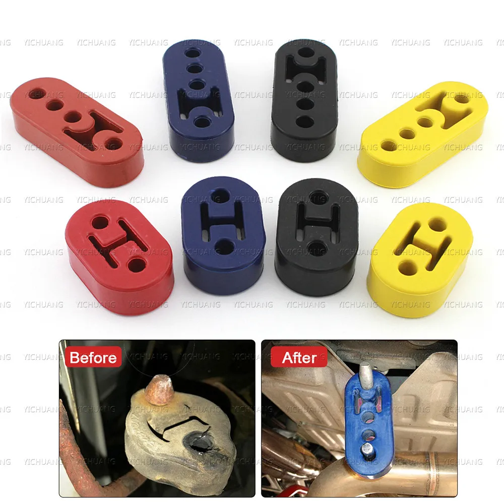 Автомобильные резиновые кронштейны для выхлопной трубы с 2 отверстиями и 4