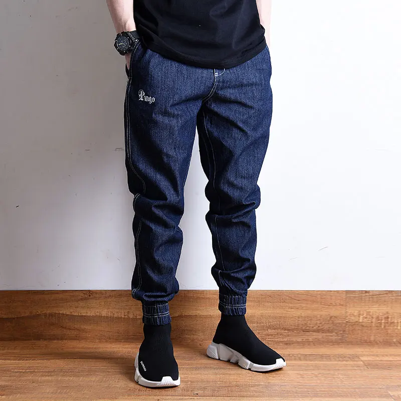 Japanese Style Fashion Men Jeans High Quality Vintage Designer Harem Cargo Pants Loose Fit Streetwear Hip Hop Joggers | Мужская одежда