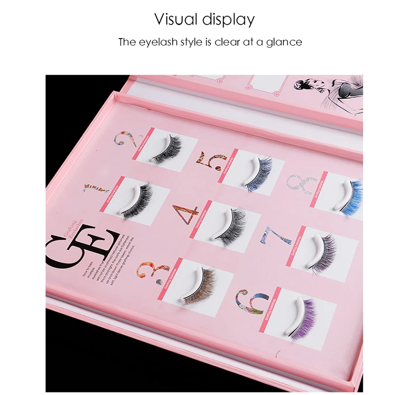 Дисплей для ложных ресниц книга макияжа глазных дисплей контейнер каталог