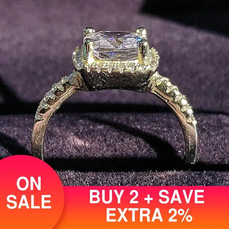 Модные Подушки Огранки Циркония цвет золота обручальные кольца для женщин