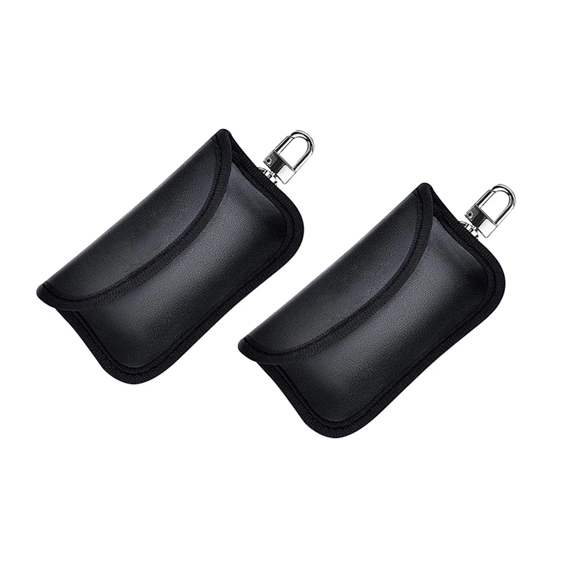 

Car Key Signal Blocker Pouch Case [ 2 PACK ] Mini Faraday Bag for Car Keys Keyless Entry Fob Guard Signal Blocking Pouch Bag Saf