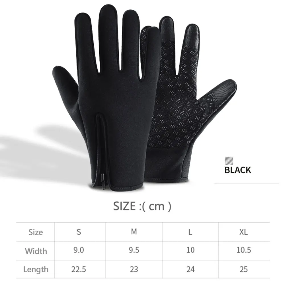 Унисекс для сенсорных экранов перчатки бега зимние уличные противоскользящие