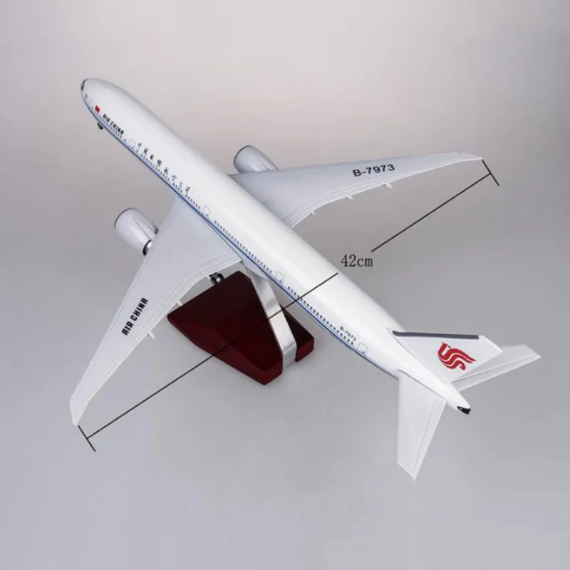 Масштаб 1/157 самолёт Боинг B777 47 см Dreamliner Air China Airlines Модель W светильник and Wheel литый