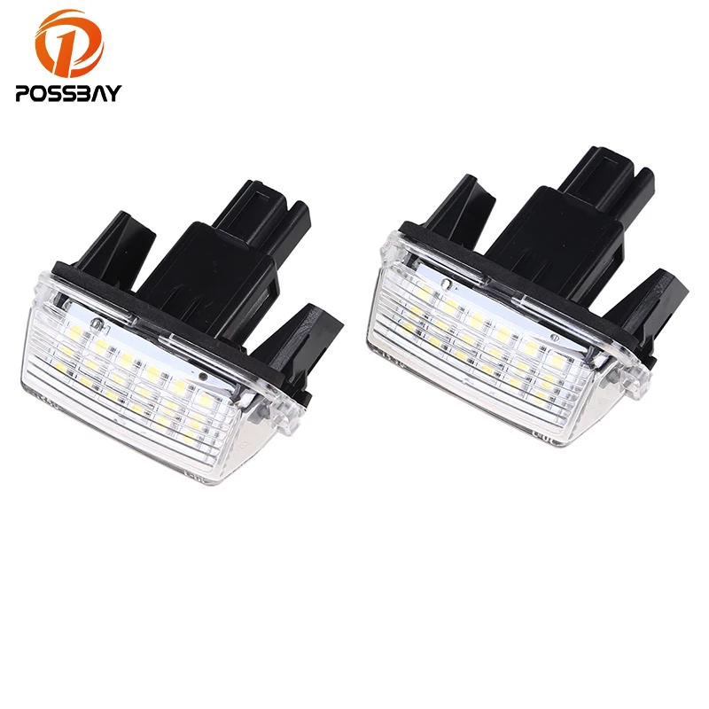 Автомобильный светодиодный светильник POSSBAY для номерного знака 2 шт. 12 В 18 SMD лампа