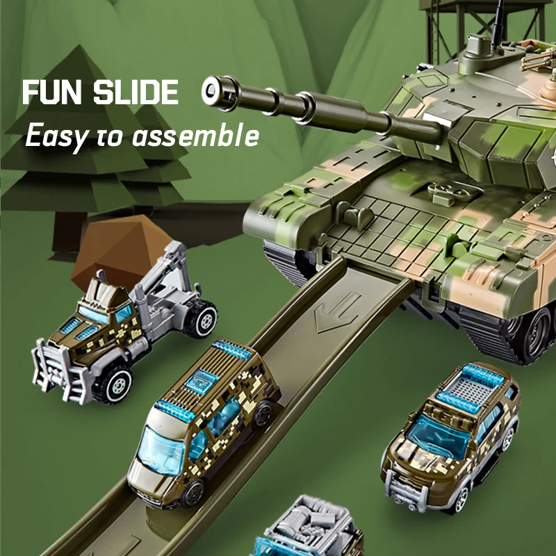 

Children's Oversized tank Storage Car Goods Story Music Early Education Educational Cognitive Vehicle Model Toys for Boys