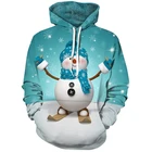 Осень 2021 Рождественская Толстовка с изображением снеговика Модная Повседневная Толстовка для мужчин и женщин тонкий Рождественский пуловер с капюшоном Свитшот