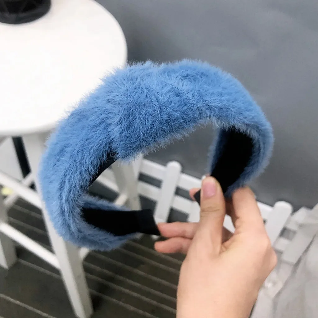 Модная повязка для волос с бантиком Женская на голову простая одноцветная Милая