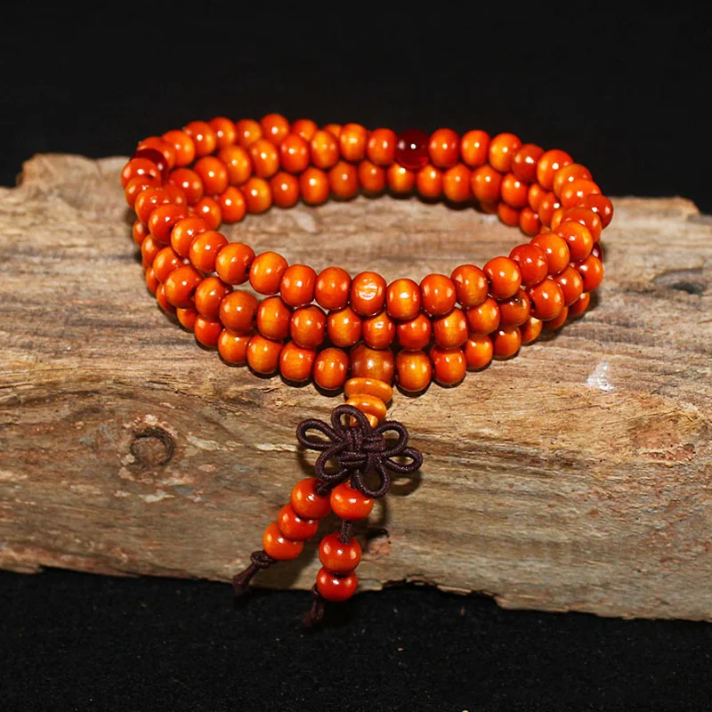 Круглые браслеты из сандалового дерева 6 мм 108 бусин натуральный буддийский Будда