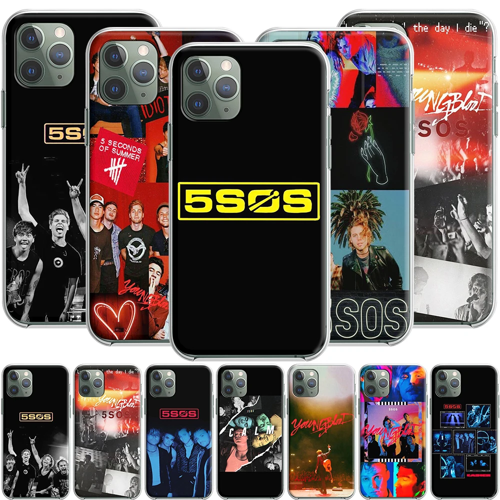 5SOS силиконовый чехол YOUNGBLOOD Calm для Apple iPhone 12 Mini 11 Pro SE XS X XR Max 8 7 6S 6 Plus 5S|Бамперы| |