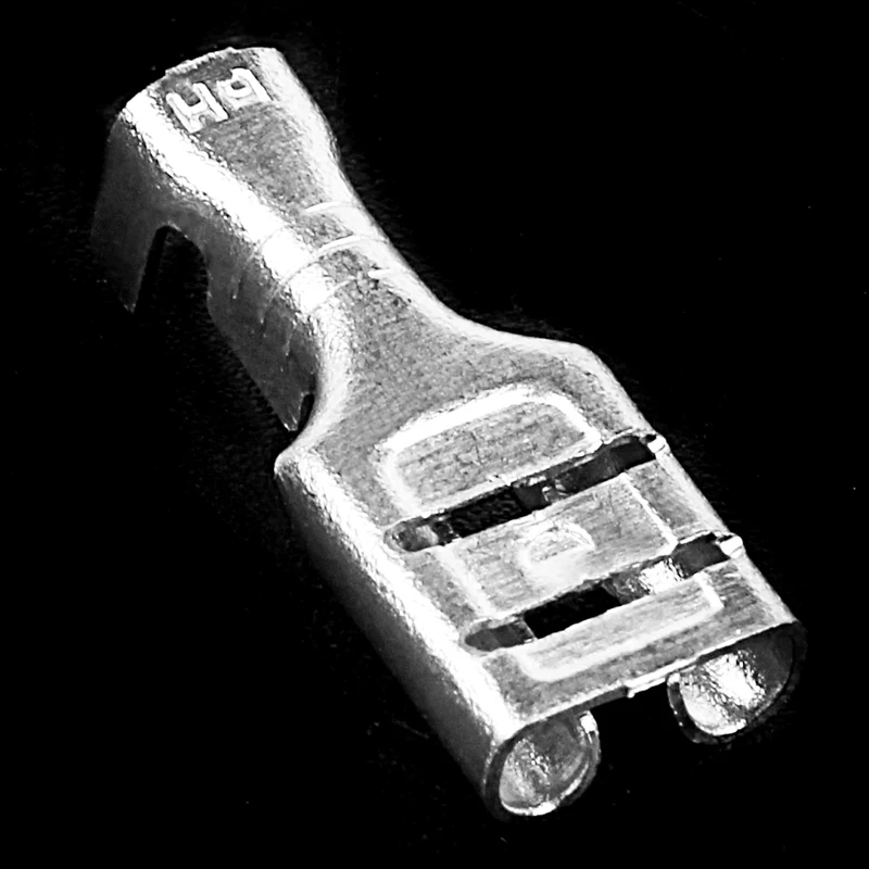 

100 x 6.3mm Uninsulated Female Spade Push On Crimp Terminal Non Insulated 2.5mm