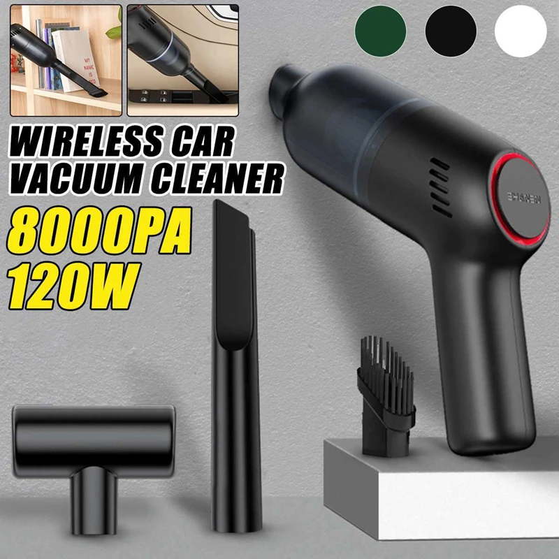

Wireless Car Vacuum Cleaner Cordless Handheld Auto Vacuum Home & Car Dual Use Mini Vacuum Cleaner With Built-in Battrery 8000Pa