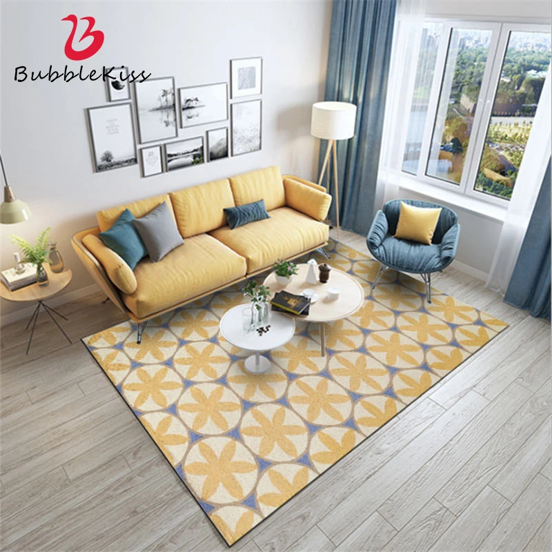 Скандинавские Геометрические элементы короткий желтый круглый цветочный