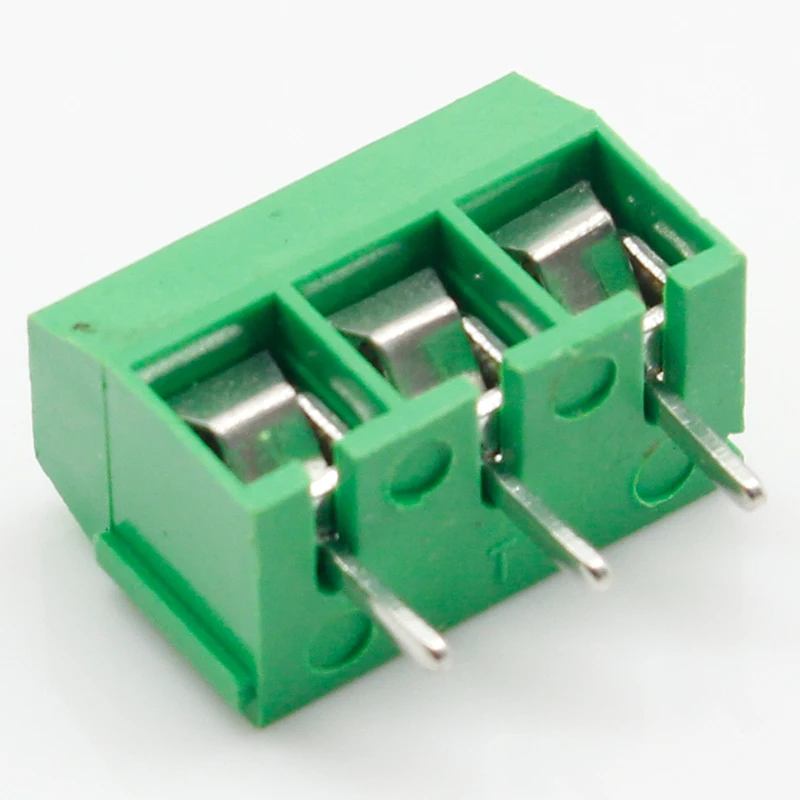 

100Pcs/Lot KF301-2P/3P Screw 5.0mm Straight Pin PCB Screw Terminal Block Connector Blue And Green