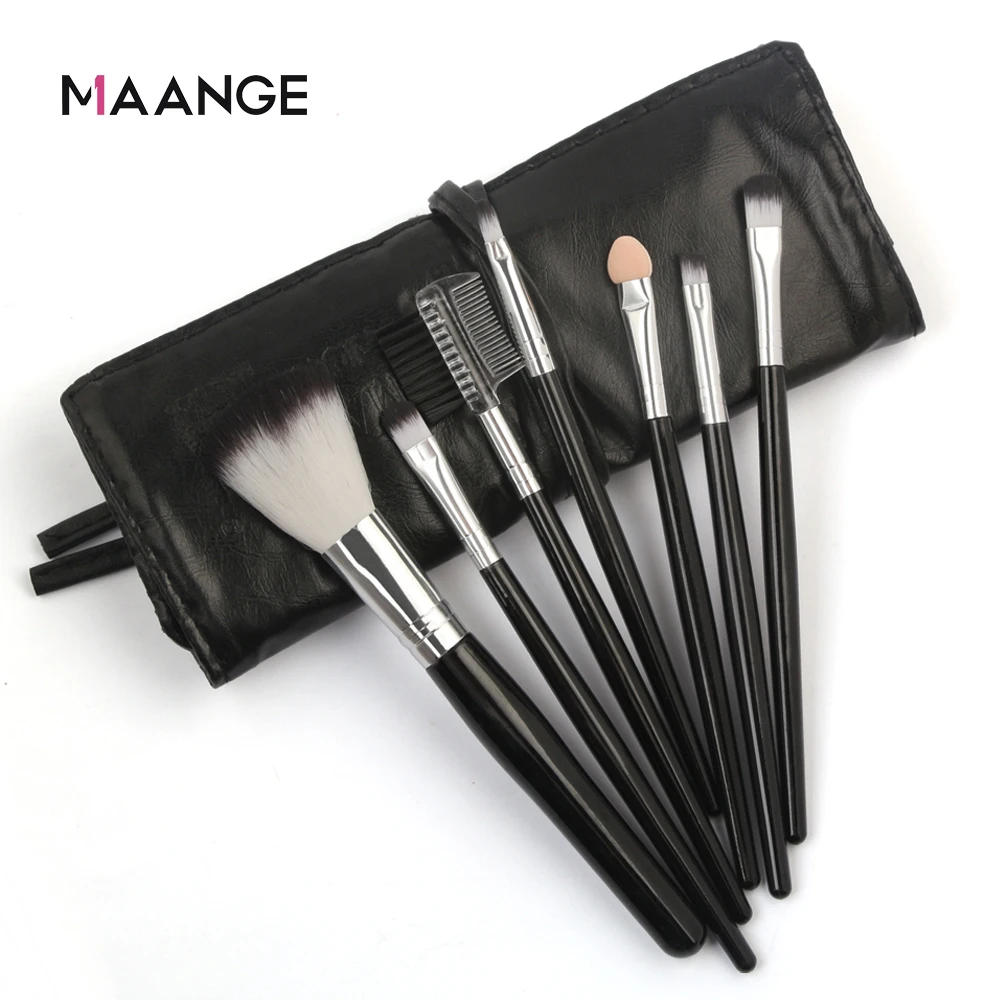 Набор кистей для макияжа MAANGE 7 шт. пудры основы теней румян профессиональный
