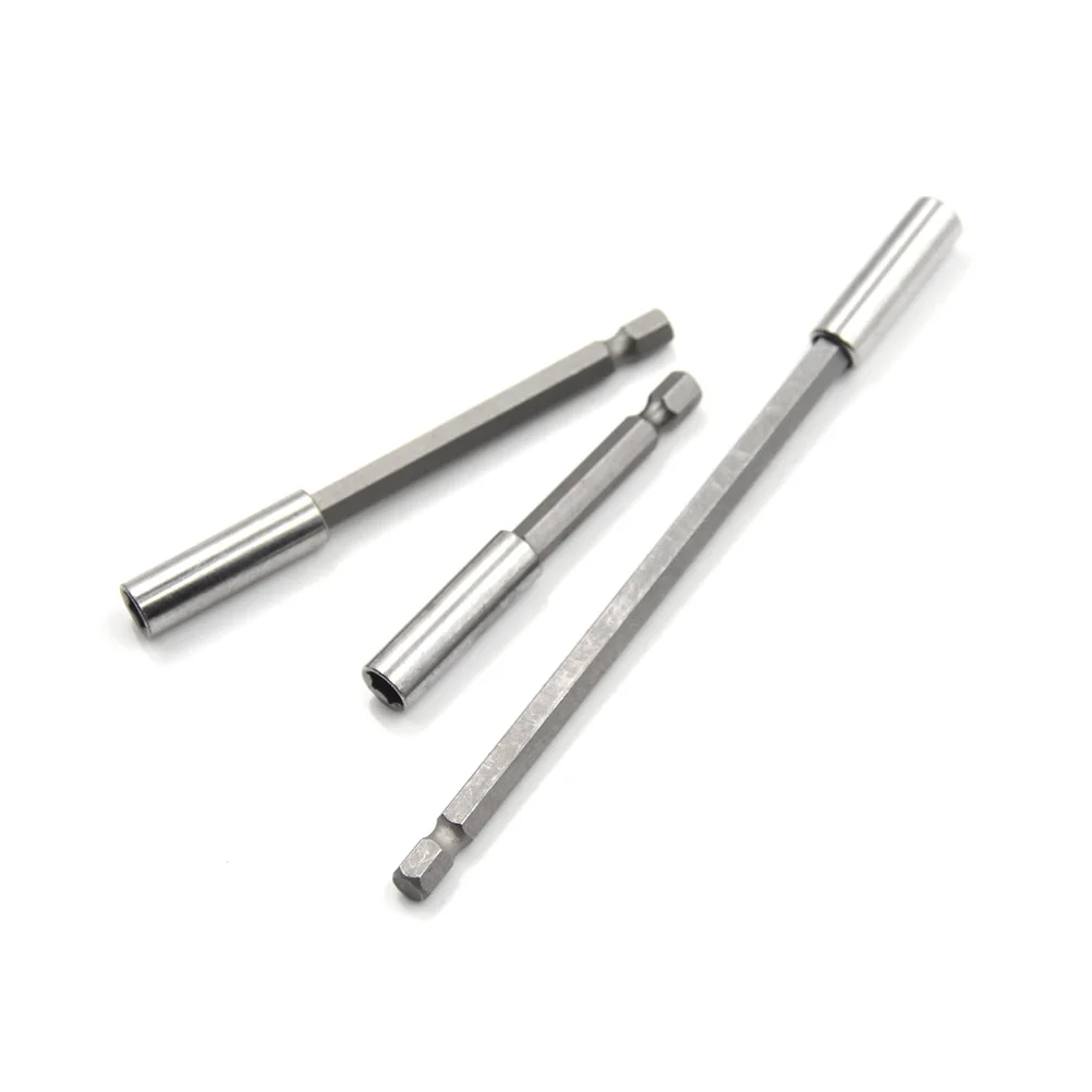 

3Pcs/set High Quality 1/4" Hex Magnetic Bit Holder 75/100/150mm Hex shank Screwdriver Bars Power Extension Drill Driver