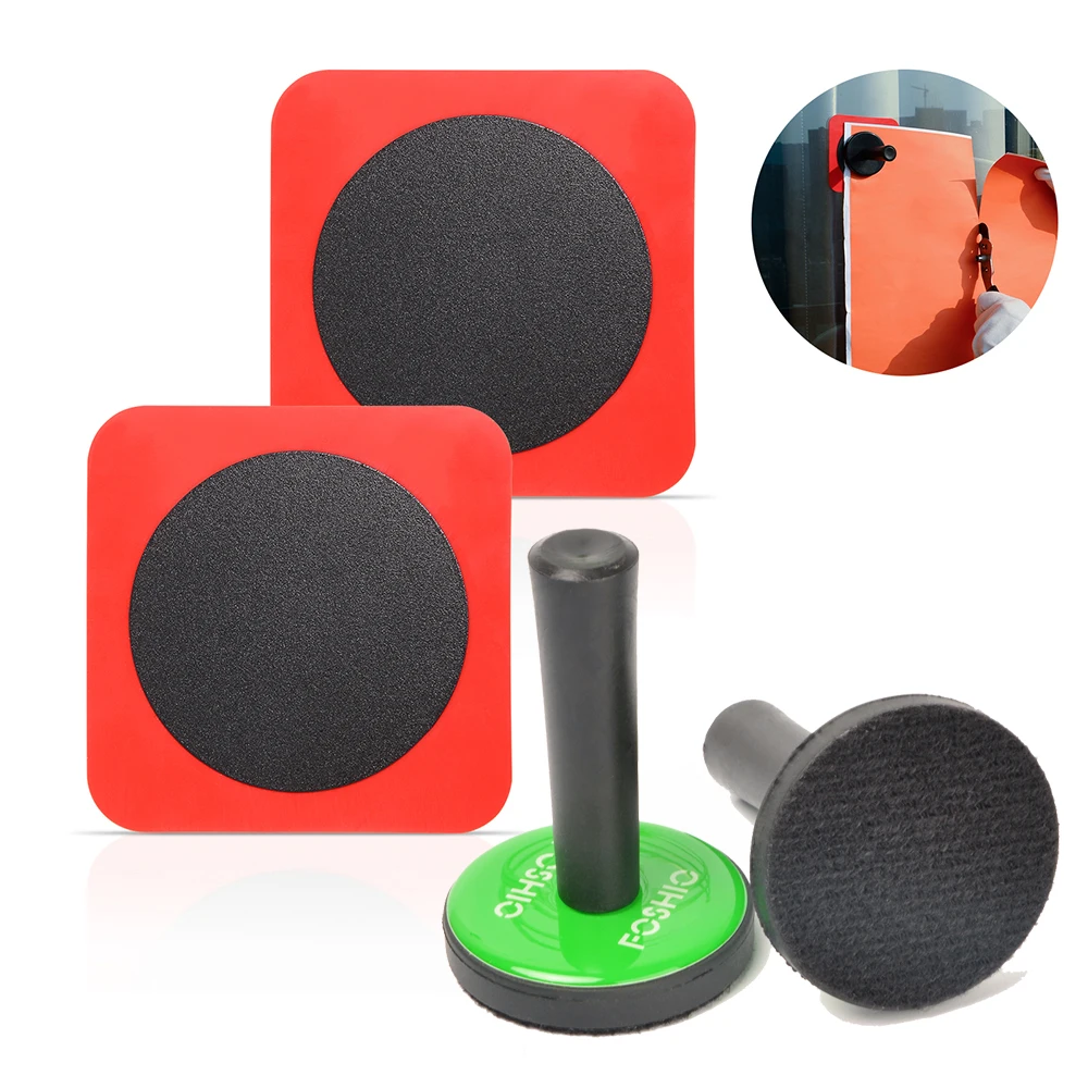 

FOSHIO углеродная Наклейка на окно тонировка магнитный держатель Виниловая пленка для отделки автомобиля фиксация Силиконовая накладка инструмент наклейка обои знак аксессуары для изготовления