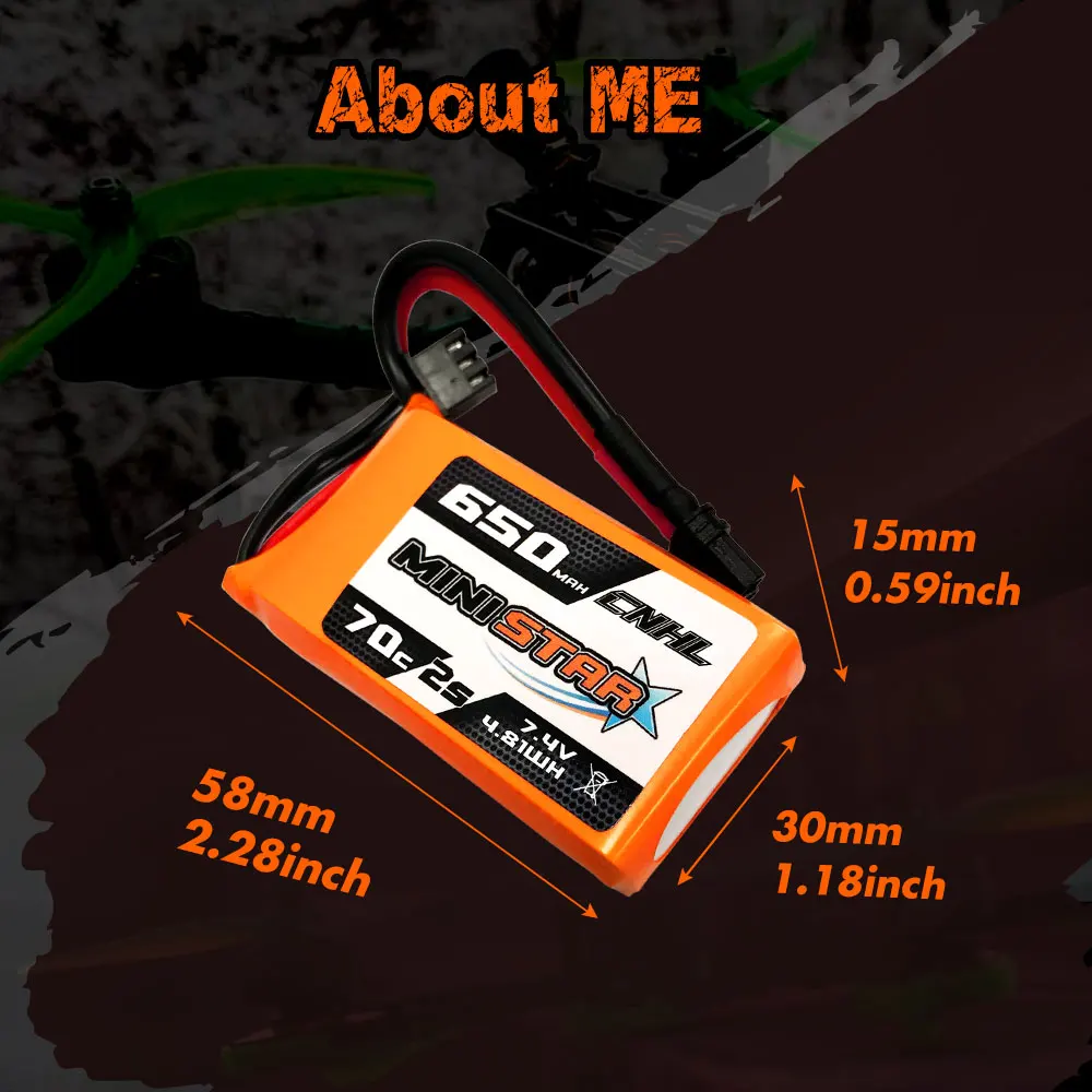 6 шт. литий полимерный аккумулятор CNHL 86 650 мАч 7 4 В 2S 70C с разъемом XT30U|lipo 2s|7.4v 650mahlipo