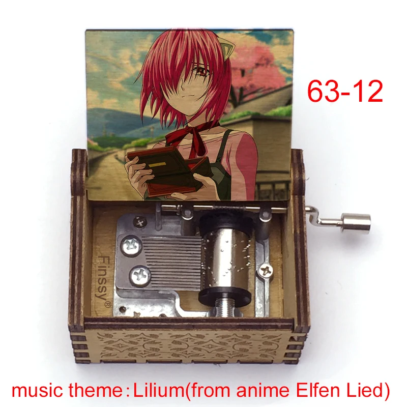 Креативная цветная печать Аниме Elfen Lied музыкальная тема Lilium Люси 18 Note деревянная