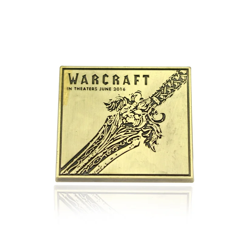 Игра World of Warcraft, цинковый сплав, броши, булавки, Warcraft, племенной союз, значки, для сумки, одежды, на лацкане, булавка для женщин и мужчин - Окраска металла: gold
