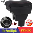 Подлокотник для Suzuki Ignis с USB-зарядкой, двухслойный центральный подлокотник для хранения, подстаканник, пепельница, аксессуары 2016-2018