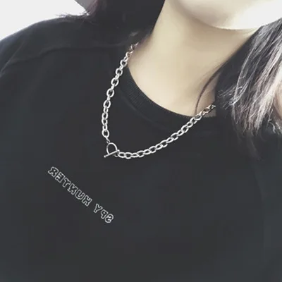 Модное ожерелье для мужчин и женщин из титановой стали с пряжкой в стиле хип