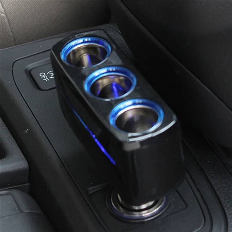 12 V-24 V Автомобильный Прикуриватель разъем светодиодный автомобиль с 3 портами(стандарт Порты и разъёмы Зарядное устройство Мощность адаптер для телефона MP3