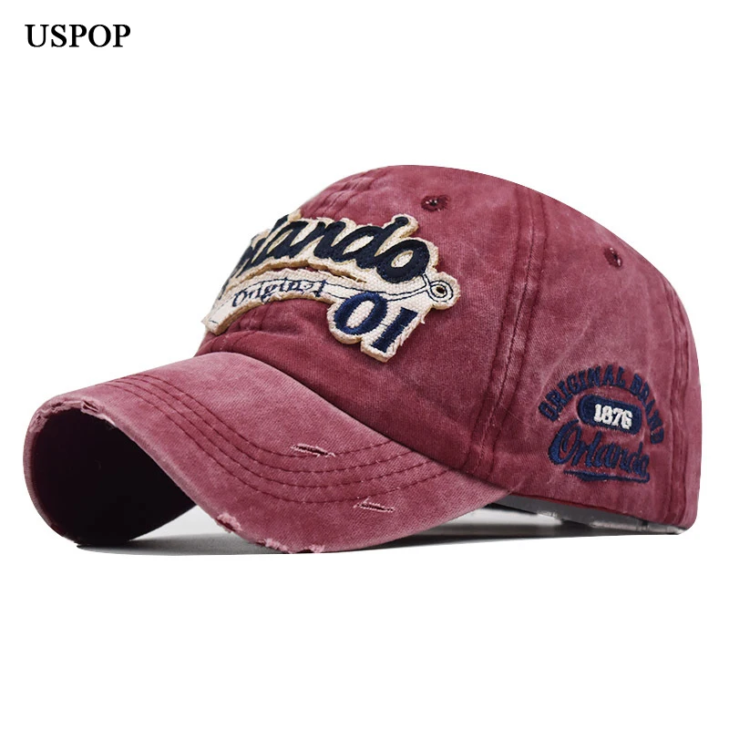 Женская и мужская бейсбольная Кепка из денима USPOP хлопковые бейсбольные шапки