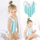 Купальник детский полосатый сплошной, милая бикини для маленьких девочек, купальный костюм, пляжная одежда