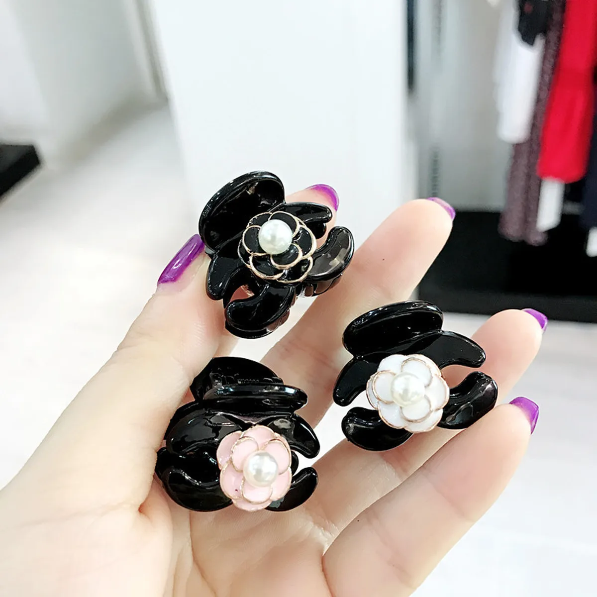 Заколки для волос с искусственным жемчугом женские простые маленькие зажимы в