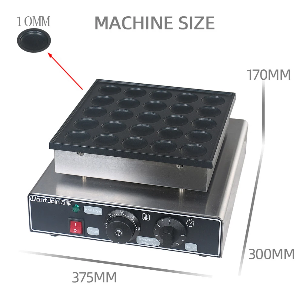 WantJoin коммерческий мини станок для блинов 25 отверстий машина приготовления гриль