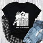 Цветная футболка с надписью I'm Dead Inside