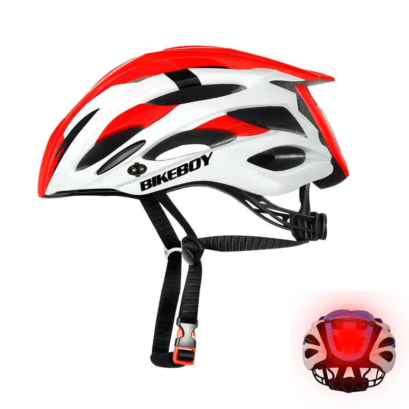 B red white in led M Велоспорт шлем Каско Capacete Де Ciclismo Каско Bicicleta Ciclismo Mtb Велосипед Шлем Велосипедный Шлем Сверхлегкий Шлем Каско Маршрут - Цвет: B red white in led M