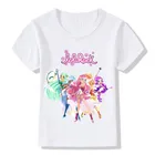 Детская Волшебная футболка LoliRock для девочек, забавные аниме топы для мальчиков и девочек, футболка, детская одежда, ooo5142