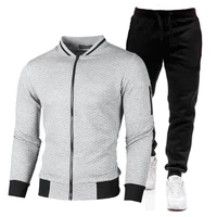 tracksuits men casual set 2021 winter new brand jogger tracksuit zipper hoodiespants 2pc sets mens sportswear suit clothing