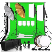 %c2%a0photo studio led softbox umbrella lighting kit 2 6mx3m background support stand green backdrop for photography video shooting