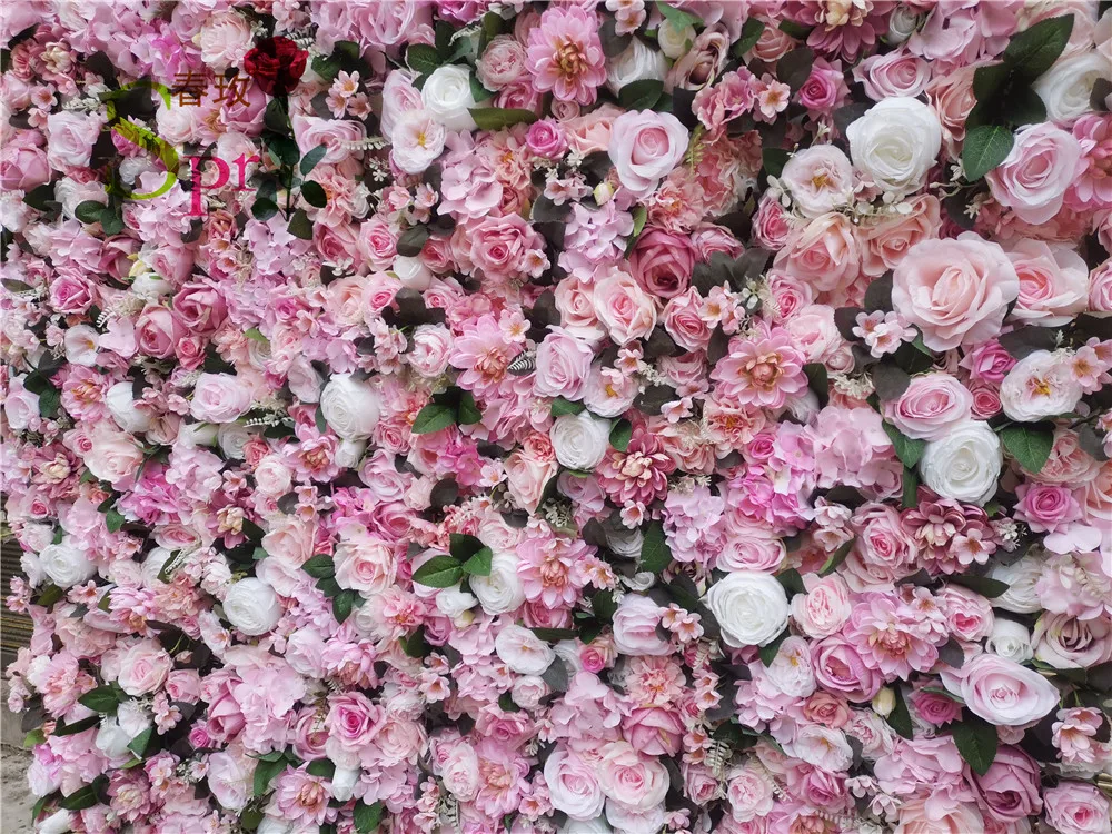 Лидер продаж рулонная ткань для задней панели ярко-розовая шелковая Цветочная