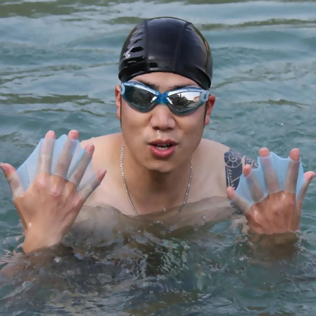 1 пара силиконовые ласты для плавания в стиле унисекс|Плавательные перчатки| |